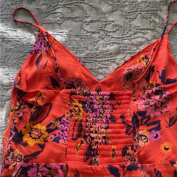 Free People Happy Heart Orange Floral Sundress - Picture 4 of 10